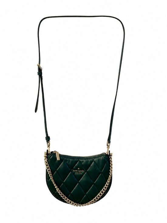 Kate Spade New York Handbags - Kate Spade New York Emerald Green Quilted Leather Chain Shoulder Crossbody Bag